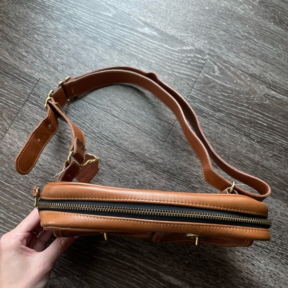 RARE Vintage Coach Pocket Waist Pack Belt Bag Fanny Pack XS/S English Tan EUC - Picture 7 of 15